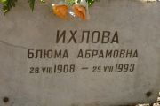Ихлова Блюма Абрамовна, Москва, Востряковское кладбище